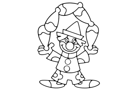 Dibujos para imprimir : Payaso 19 – 10 Doigts