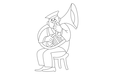 Dibujos para imprimir : Músico 01 – 10 Doigts