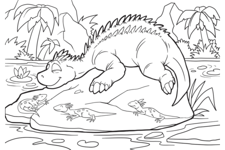 Printable coloring pages: Dinausores15 – 10 Doigts