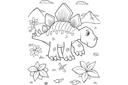 Dibujos para imprimir : Dinausores4 – 10 Doigts