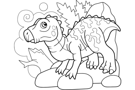 Dibujos para imprimir : Dinausores9 – 10 Doigts