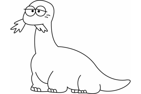 Printable coloring pages: Dinosaur 04 – 10 Doigts