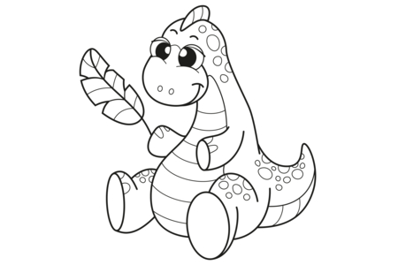 Dibujos para imprimir : Dinosaurio 15 – 10 Doigts