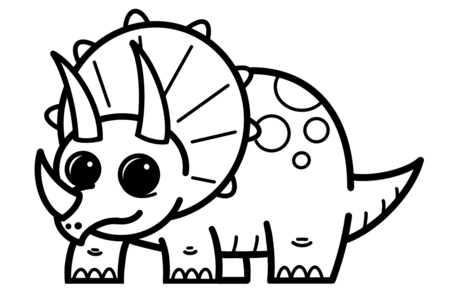 Dibujos para imprimir : Dinosaurio 22 – 10 Doigts