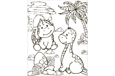 Dibujos para imprimir : Dinosaurio 25 – 10 Doigts