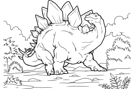 Dibujos para imprimir : Dinosaurio 26 – 10 Doigts