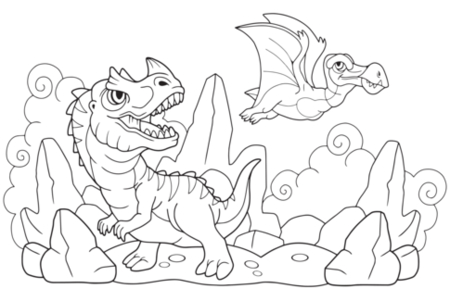 Dibujos para imprimir : Dinosaurio 29 – 10 Doigts