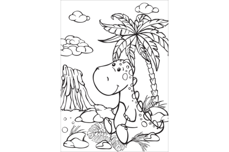 Dibujos para imprimir : Dinosaurio 30 – 10 Doigts