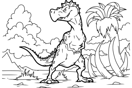 Dibujos para imprimir : Dinosaurio 31 – 10 Doigts