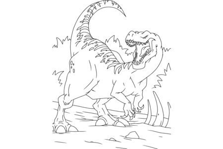 Dibujos para imprimir : Dinosaurio 32 – 10 Doigts