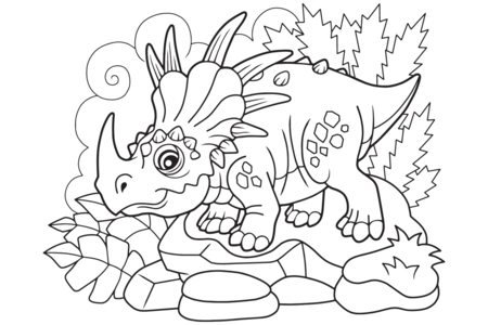 Dibujos para imprimir : Dinosaurio 35 – 10 Doigts