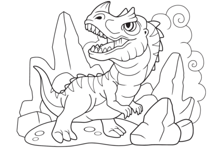 Dibujos para imprimir : Dinosaurio 37 – 10 Doigts