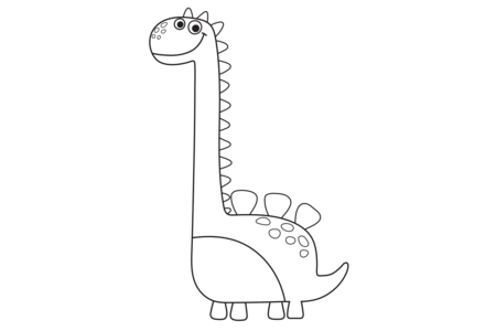 Dibujos para imprimir : Dinosaurio 44 – 10 Doigts