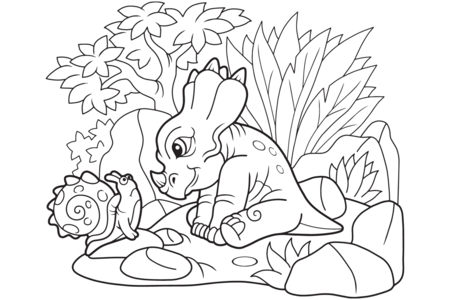Dibujos para imprimir : Dinosaurio 46 – 10 Doigts
