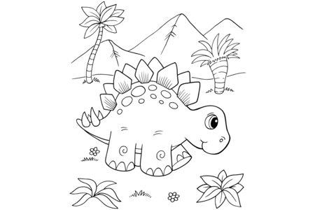 Dibujos para imprimir : Dinosaurio 47 – 10 Doigts