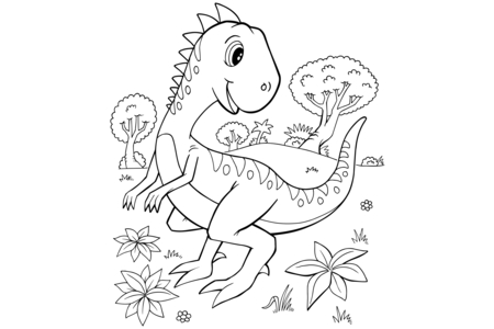 Dibujos para imprimir : Dinosaurio 49 – 10 Doigts