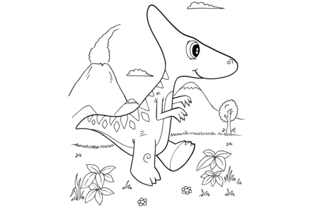Dibujos para imprimir : Dinosaurio 51 – 10 Doigts