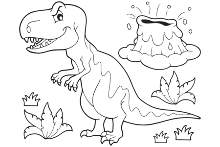 Dibujos para imprimir : Dinosaurio 55 – 10 Doigts