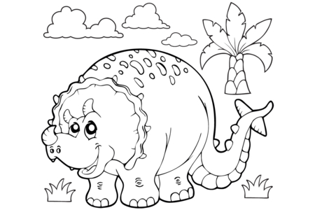 Dibujos para imprimir : Dinosaurio 57 – 10 Doigts