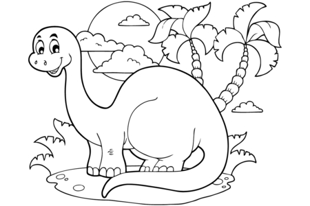 Dibujos para imprimir : Dinosaurio 64 – 10 Doigts