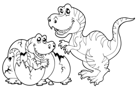 Dibujos para imprimir : Dinosaurio 65 – 10 Doigts