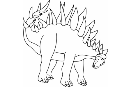 Printable coloring pages: Kentrosaurus – 10 Doigts