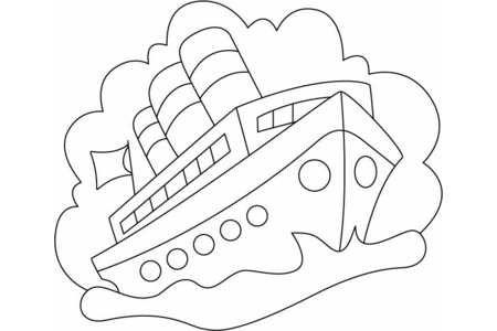 Printable coloring pages: Boat 06 – 10 Doigts