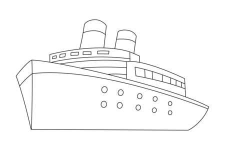 Dibujos para imprimir : Barco 20 – 10 Doigts