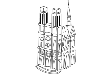 Dibujos para imprimir : Catedral – 10 Doigts