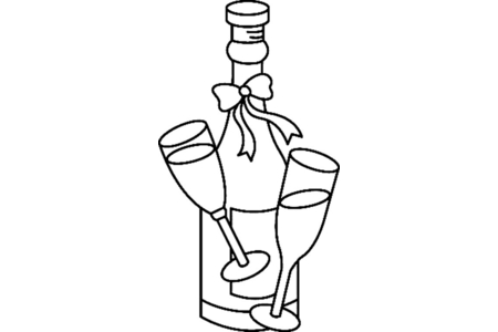 Printable coloring pages: Champagne 01 – 10 Doigts