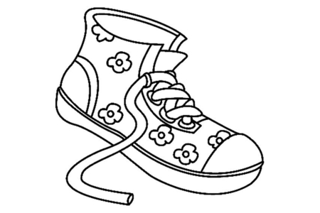 Printable coloring pages: Shoes 04 – 10 Doigts