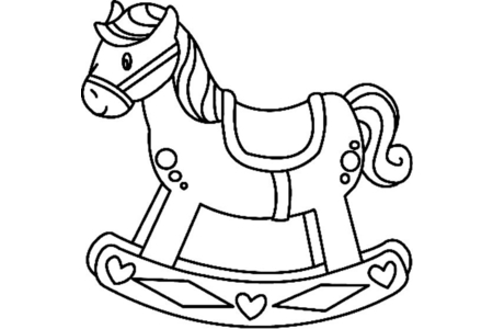 Dibujos para imprimir : Caballo balancín 02 – 10 Doigts