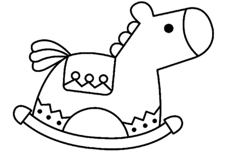 Dibujos para imprimir : Caballo balancín 03 – 10 Doigts