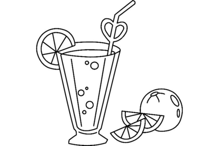 Printable coloring pages: Cocktail 01 – 10 Doigts