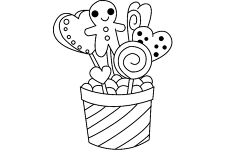 Printable coloring pages: Treats 02 – 10 Doigts