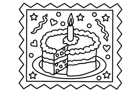Printable coloring pages: Cake 11 – 10 Doigts