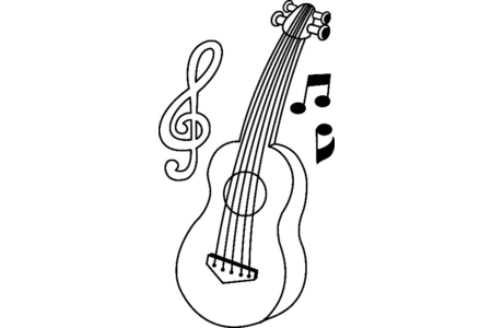 Dibujos para imprimir : Guitarra 01 – 10 Doigts