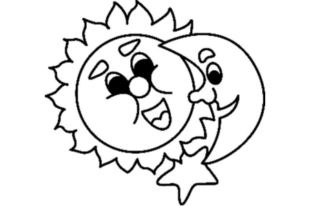 Dibujos para imprimir : Luna 03 – 10 Doigts