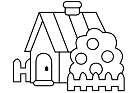 Dibujos para imprimir : Casa 03 – 10 Doigts