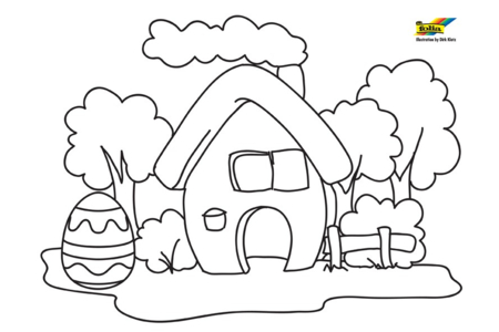 Printable coloring pages: House 7 – 10 Doigts