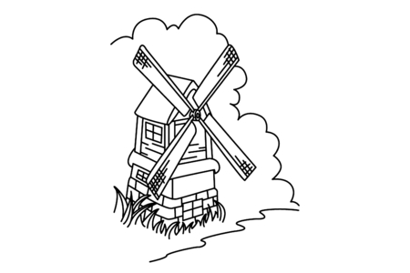 Dibujos para imprimir : Molino 02 – 10 Doigts