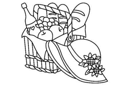 Printable coloring pages: Picnic 01 – 10 Doigts