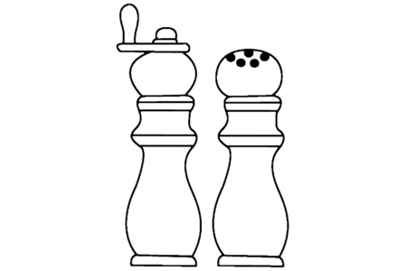 Printable coloring pages: Salt and pepper 01 – 10 Doigts