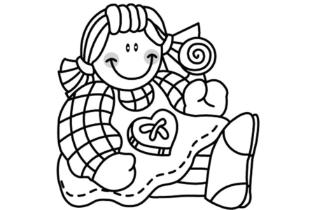 Dibujos para imprimir : Muñeca 01 – 10 Doigts