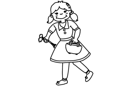 Printable coloring pages: Doll 06 – 10 Doigts