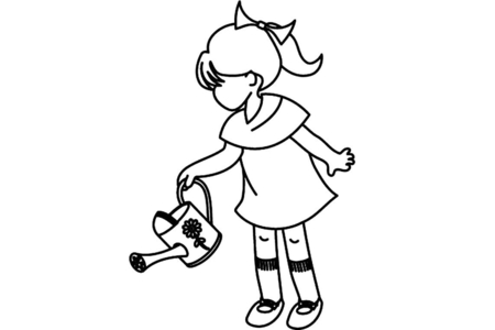 Printable coloring pages: Doll 08 – 10 Doigts