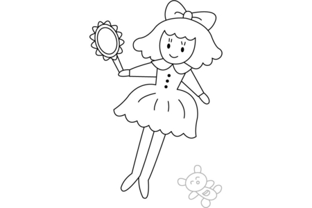 Printable coloring pages: Doll 13 – 10 Doigts