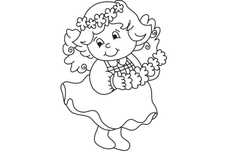 Dibujos para imprimir : Muñeca 19 – 10 Doigts