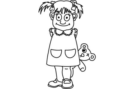 Printable coloring pages: Doll 26 – 10 Doigts