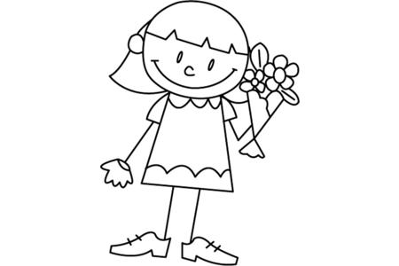 Printable coloring pages: Doll 29 – 10 Doigts